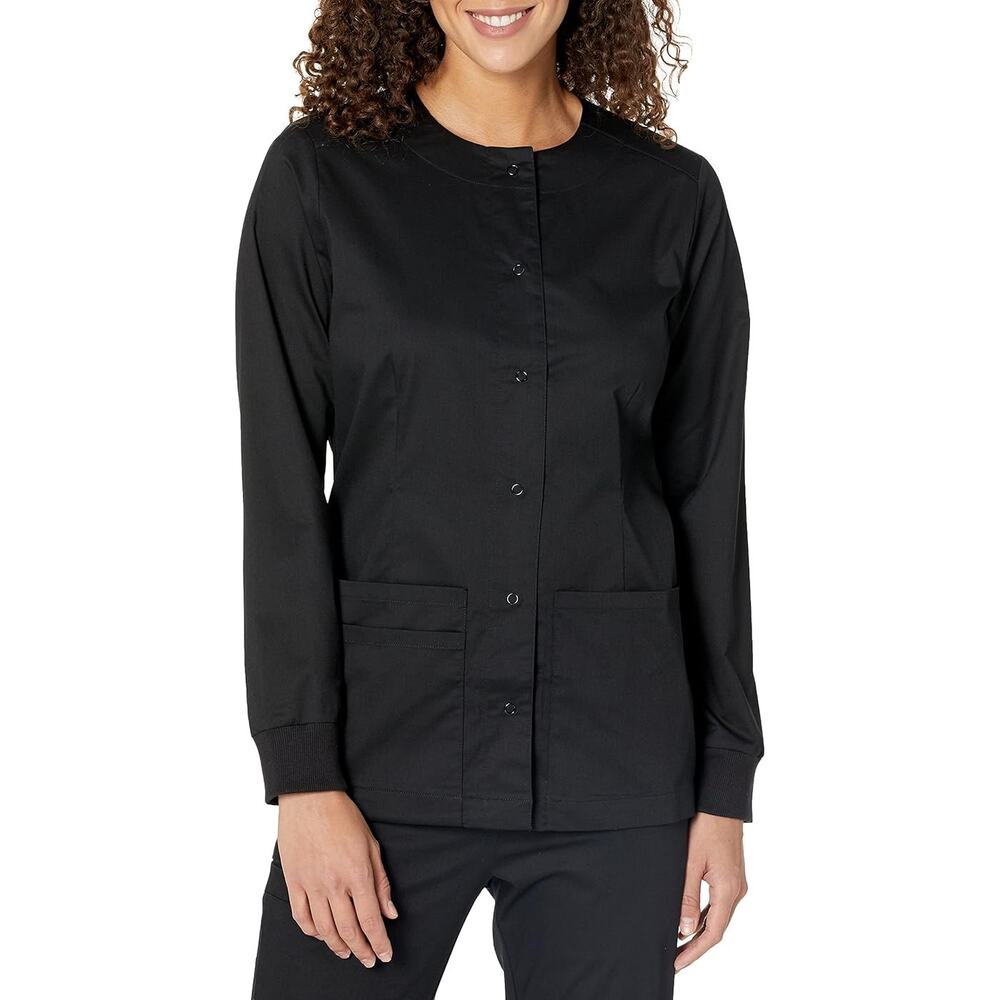 Amazon Essentials Women's Scrub Snap Jacket Size Large